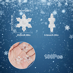 100 шт. рождественские прозрачные акриловые соединительные подвески OACR-SC0001-58