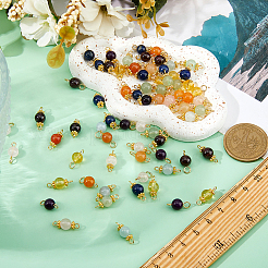 96 шт. 2 стиля подвески-коннекторы из натуральных и синтетических драгоценных камней&nbsp;PALLOY-FH00128