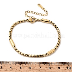 Браслеты-коробки из нержавеющей стали 304 для женщин&nbsp;LS-BJEW-D407-03G