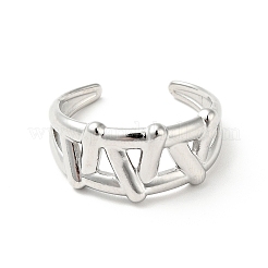 Открытое кольцо-манжета из нержавеющей стали марки 304&nbsp;RJEW-I085-17P