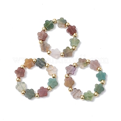 3 шт. перстни из натурального индийского агата&nbsp;RJEW-JR00893