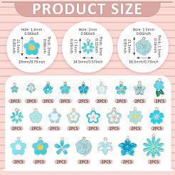 48pcs 24 styles de pendentifs en émail en alliage&nbsp;ENAM-TA0004-14