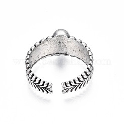 Anello del polsino aperto della lega del cranio di Halloween per le donne degli uomini&nbsp;RJEW-T009-43AS
