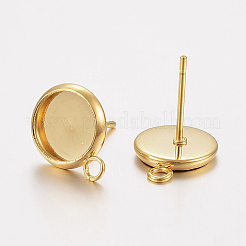 Серьги-гвоздики из нержавеющей стали 304 STAS-F162-43G