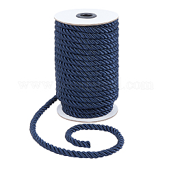 Fil de nylon benecreat, pour la maison décorer, tapisserie, embrasse de rideau, cordon d'honneur, bleu marine, 8mm, 20m/rouleau