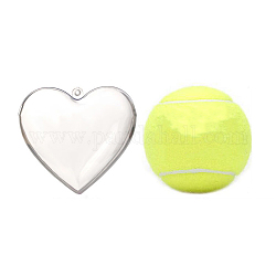 Decorazioni pendenti compilabili a forma di cuore in plastica trasparente, per ornamento di natale, chiaro, 65x63x37mm