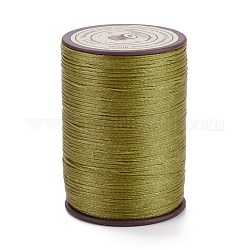 フラットワックスポリエステル糸ストリング  マイクロマクラメコード  革縫い用  キャメル  0.8~0.9x0.3mm  約109.36ヤード（100m）/ロール