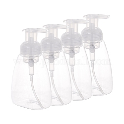 Schäumende Pumpseifenflaschen, nachfüllbare Plastikflaschen, Transparent, 16x9.2x5.6 cm, Kapazität: 300 ml
