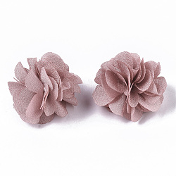 Flores de tela de poliéster, para diademas de diy accesorios de flores accesorios para el cabello de boda para niñas mujeres, rojo violeta pálido, 34mm