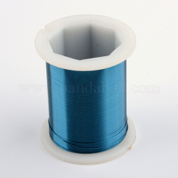 Alambre de joyería de cobre redondo, acero azul, 0.3mm, aproximadamente 164.04 pie (50 m) / rollo