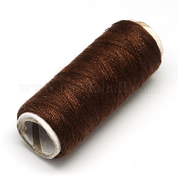 402 полиэстер швейных ниток шнуры для ткани или поделок судов, седло коричневый, 0.1 мм, около 120 м / рулон, 10 рулонов / мешок