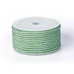 Полиэстер плетеный шнур, светло-зеленый, 3 мм, около 12.02~13.12 ярда (11~12 м) / рулон