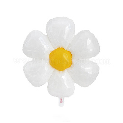 Globos de aluminio con flores, para decoraciones festivas de fiestas, blanco, 710x710mm