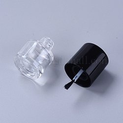Bouteille de vernis à ongles bricolage, bouteille vide en verre, clair, 48x23mm, capacité: 5 ml