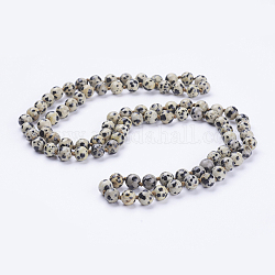 Ожерелья из натуральной далматинской яшмы, круглые, 36 дюйм (91.44 см)