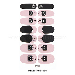 Pegatinas de arte de uñas de tapa completa, calcomanías de uñas autoadhesivas, para mujeres niñas manicura decoración de uñas, colorido, 10x5.5 cm