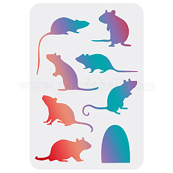 FINGERINSPIRE Mouse Stencil 29.7x21cm Mice Drawing Stencils Small Mouse Painting Stencil Reusable Mouse Hole Painting Template DIY Craft Stencils for Painting on Wood, Paper, Wall and Tile