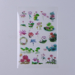 Filler Stickers(No Adhesive on the back), for UV Resin, Epoxy Resin Jewelry Craft Making, Flower Pattern, 150x100x0.1mm
