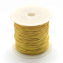 Hilo de nylon, con cuerdas metálicas, oro, 0.8mm, alrededor de 71.08 yarda (65 m) / rollo