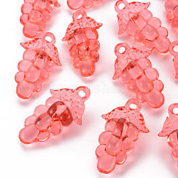 Thème d'automne perles acryliques transparentes, raisin, Saumon, 46x27x16.5mm, Trou: 3.5mm, environ 101 pcs/500 g