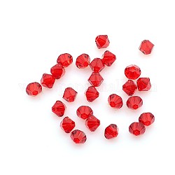 Austrian Crystal Beads, 5301, Faceted Bicone, 227_Light Siam, 4x4mm, Hole: 4mm