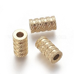 304 Stainless Steel beads, Column, Golden, 11x6mm, Hole: 3mm