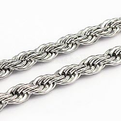 Cadenas de cuerda de 304 acero inoxidable, color acero inoxidable, 4.8x1mm