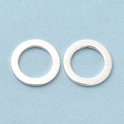 Anelli collegamenti in ottone,  cadmio& piombo libero, anello rotondo, placcati argento 925 euro, 12x1mm, diametro interno: 8.2mm