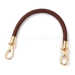 PU Leather Bag Strap, with Alloy Swivel Clasps, Bag Replacement Accessories, Saddle Brown, 41.5x1cm