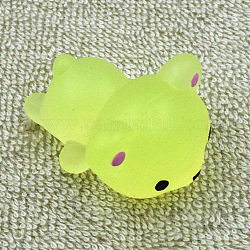 Светящаяся игрушка для снятия стресса из ТПР, забавная сенсорная игрушка непоседа, для снятия стресса и тревожности, светящийся в темноте медведь, зеленый желтый, 40 мм