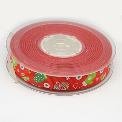 Weihnachten Handschuhe gedruckt Ripsband für Weihnachten Geschenk-Paket, rot, 1 Zoll (25 mm), etwa 100 yards / Rolle (91.44 m / Rolle)