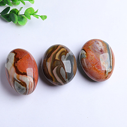 Natürliche ovale Heilsteine aus Ozeanachat, Taschenpalmensteine zur Reiki-Beruhigung, 40~50 mm