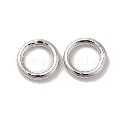 Anelli di salto saldati in ottone, anelli di salto chiusi, anello rotondo, platino, 18 gauge, 5x1mm, diametro interno: 3mm