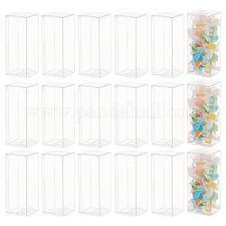 Benecreat rechteckige transparente Kunststoff-PVC-Box als Geschenkverpackung, wasserdichte Faltschachtel, für Spielzeug & Formen, Transparent, Feld: 4x4x10cm