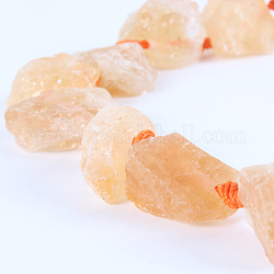 Fili di perle ruvide di pietre preziose naturali, citrino, 13~40x10~26x10~23mm, Foro: 2 mm, circa 14~19pcs/filo, 16.54 pollice