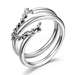 925 anelli da polso in argento sterling, anelli aperti, argento antico e platino, argento antico e platino, formato 7, 17mm