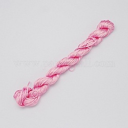 22M Hilo de joyería de nylon, cuerda de nylon para las pulseras que hacen, color de rosa caliente, 1mm
