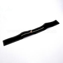 Cerniera in nylon con riscontro in ottone, nero, 54.2x5.7x0.25cm, Foro: 4x4 mm