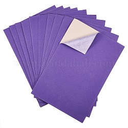 Stoffe floccate di gioielli, tessuto autoadesivo, blu viola, 40x28.9~29cm