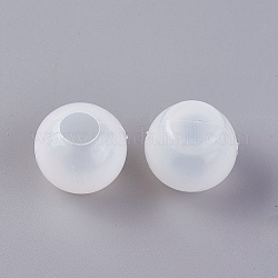 シリコンモールド  レジン型  UVレジン用  エポキシ樹脂ジュエリー作り  ラウンド  球型  ホワイト  24x21.5mm  穴：10mm