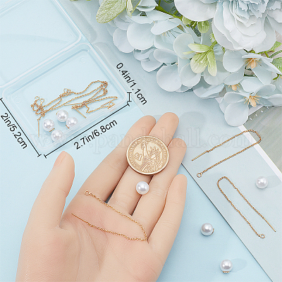 5 пара латунных сережек-гвоздиков с покрытием DIY-BBC0001-89-1