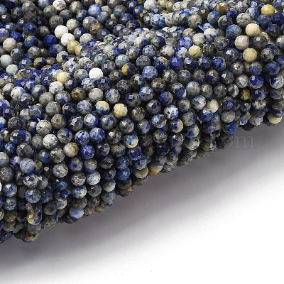 Natürlicher Lapislazuli Perlenstränge&nbsp;LS-G-RM2025-A41-4mm-B-1