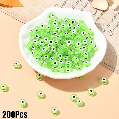 200 шт. Прозрачные акриловые бусины TACR-YW0002-08I-1