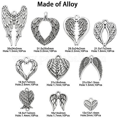 100 шт. 10 стиля подвески из сплава в тибетском стиле TIBEP-CJ0002-42-1