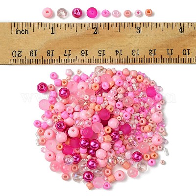 Прозрачные стеклянные бусины с бисером GLAA-FS0001-82-1