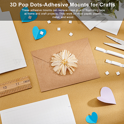 8 Sheets Foam Dots Squares 3D Pop Foam Squares Dual-Adhesive Foam Mount for Hall