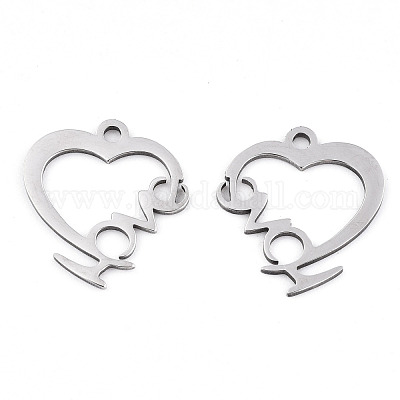 Не тускнеющие подвески ко дню святого валентина из нержавеющей стали 201 STAS-S081-076-1