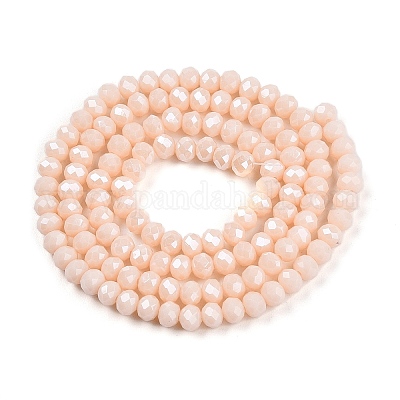 Стеклянные бусины с гальваническим покрытием  EGLA-A044-P4mm-A05-1