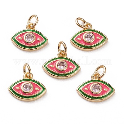 Латунные микропаве прозрачные кубические циркониевые подвески KK-C100-15G-C02-1