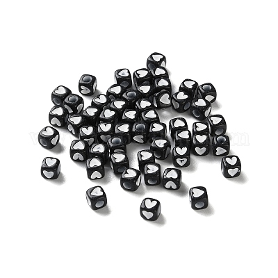 Непрозрачные акриловые бусины OACR-D301-07-1